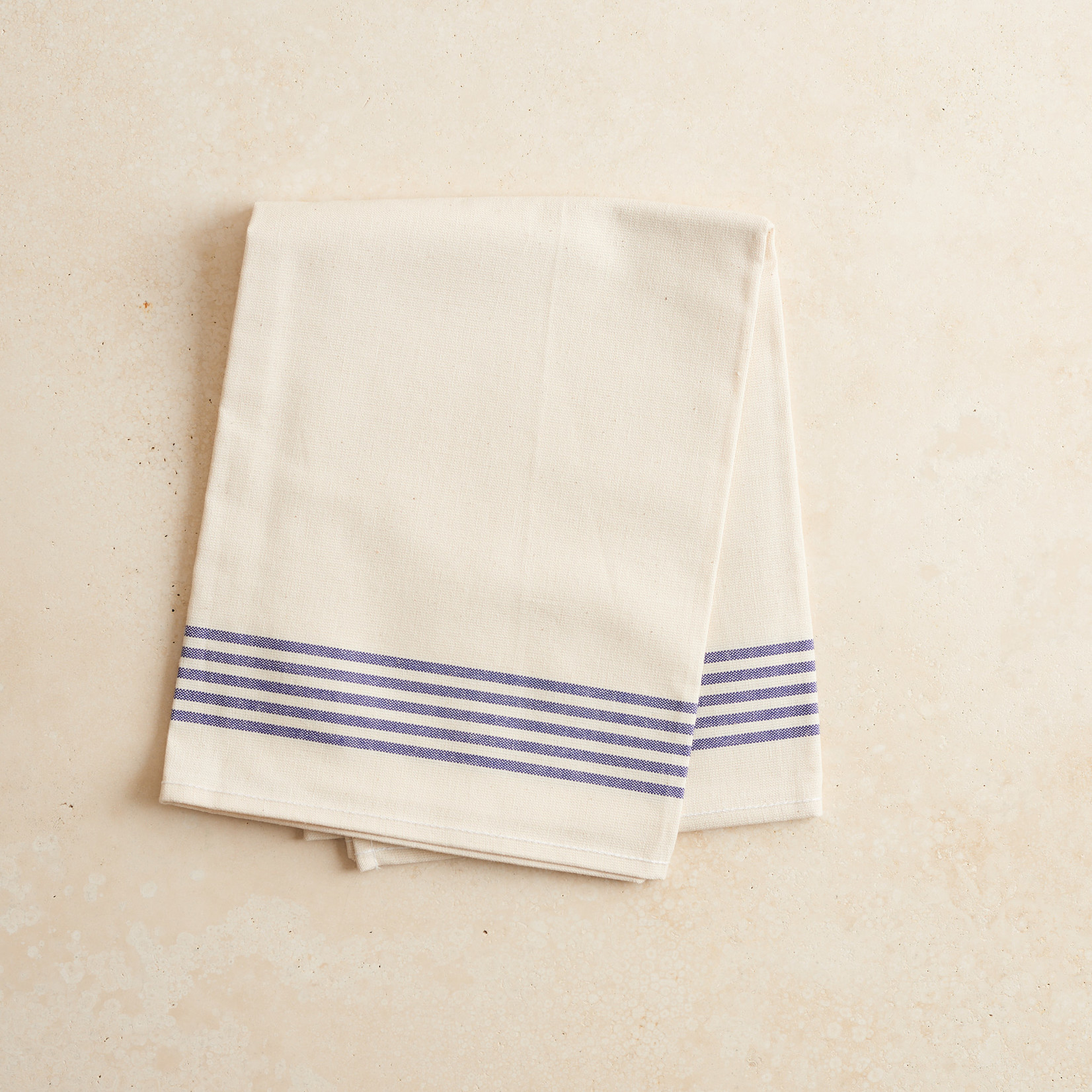 French Linen Kitchen Towel - blue stripe