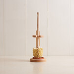 Natural Fiber Toilet Brush with Wooden Stand