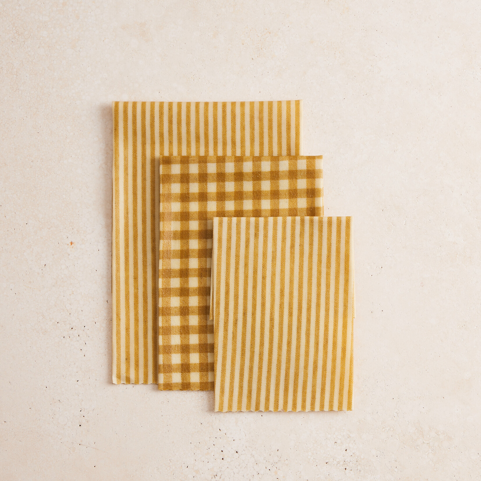 Linen Beeswax Wraps - set of 3