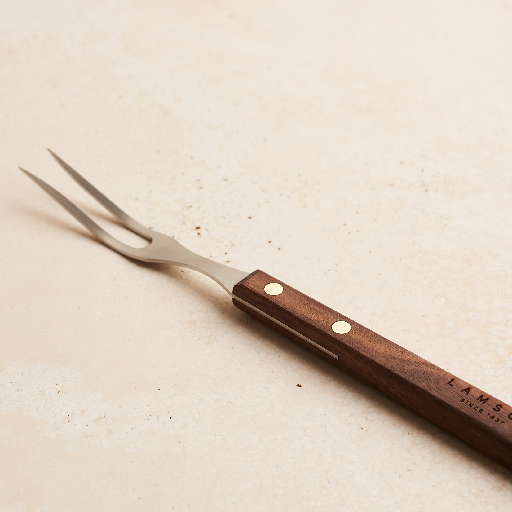 Walnut Handled Carving Fork
