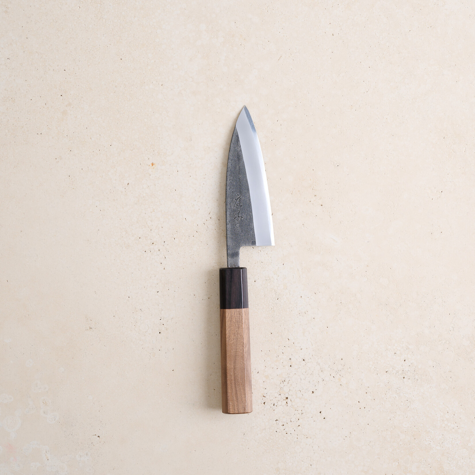 Japanese Style Carbon Kitchen Knife - ajikiri 105 mm