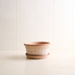 Terracotta Low Noble Planter - blush 8 inches