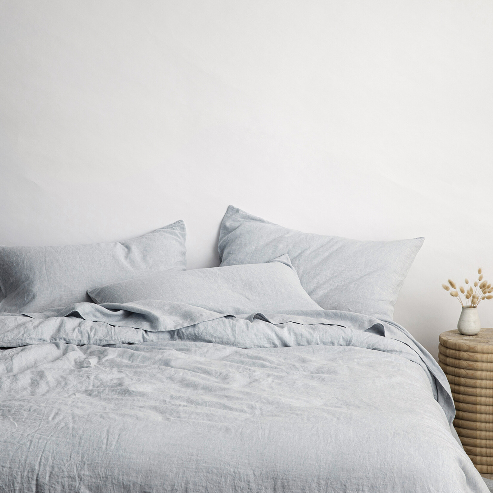 Linen Flat Sheet - sky