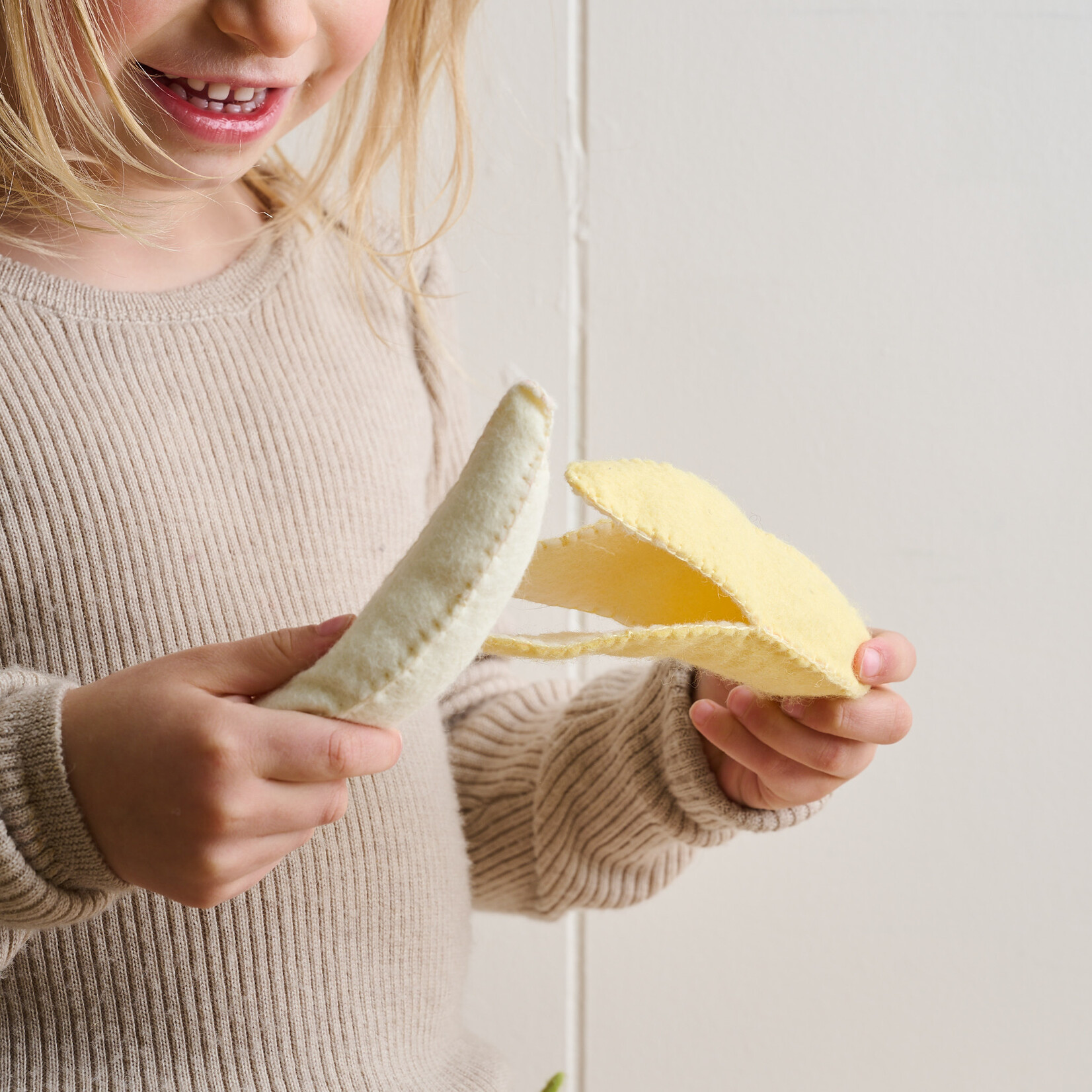 Felted Play Food - banana single