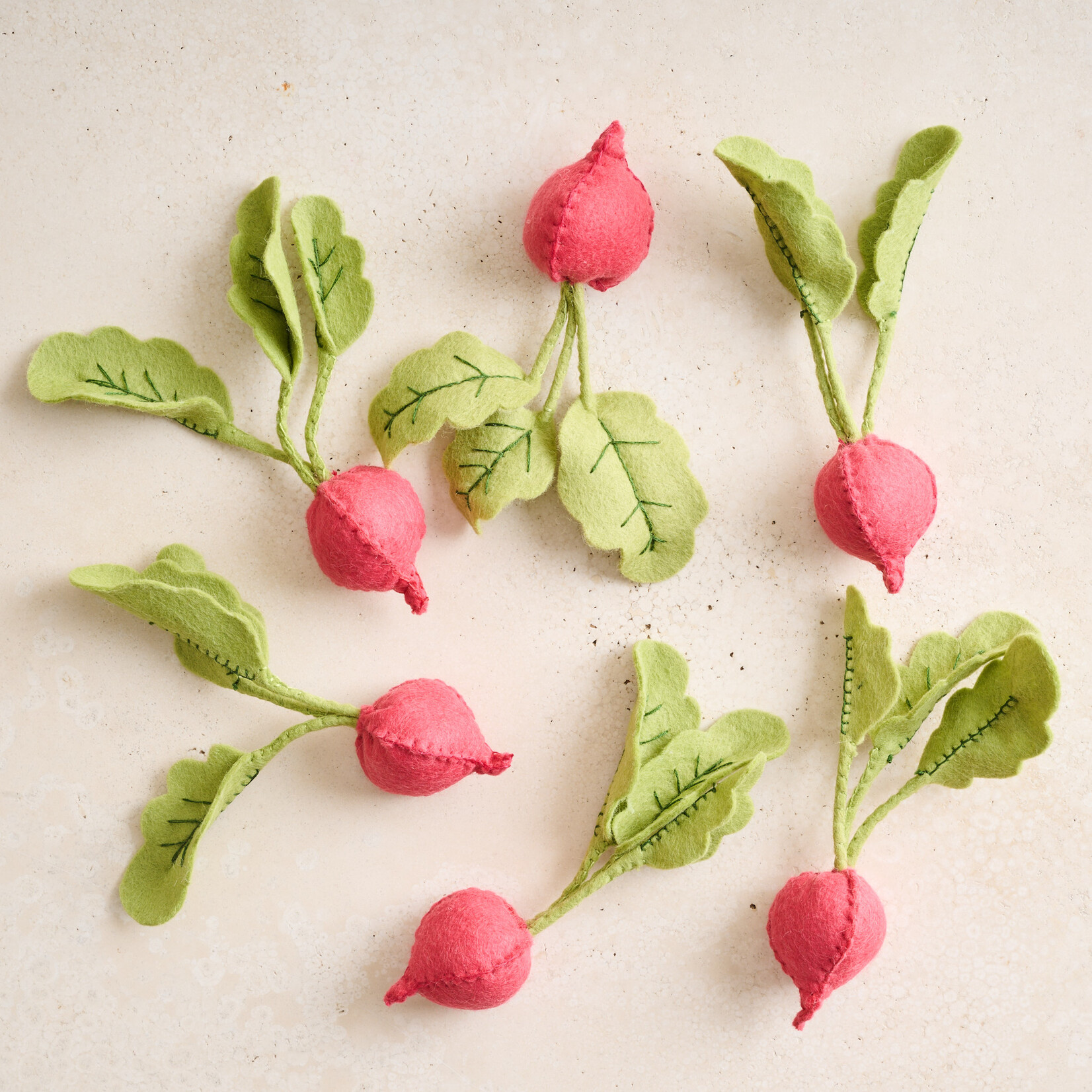 Felted Play Food - radishes bundle 3