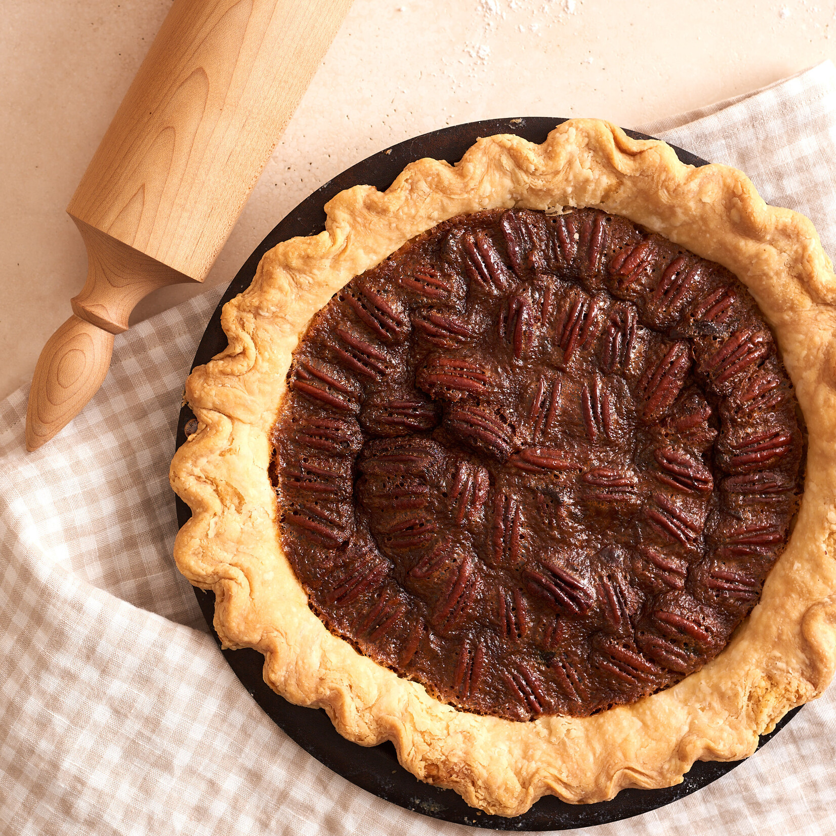 Hand-spun Iron Deep Pie Pan