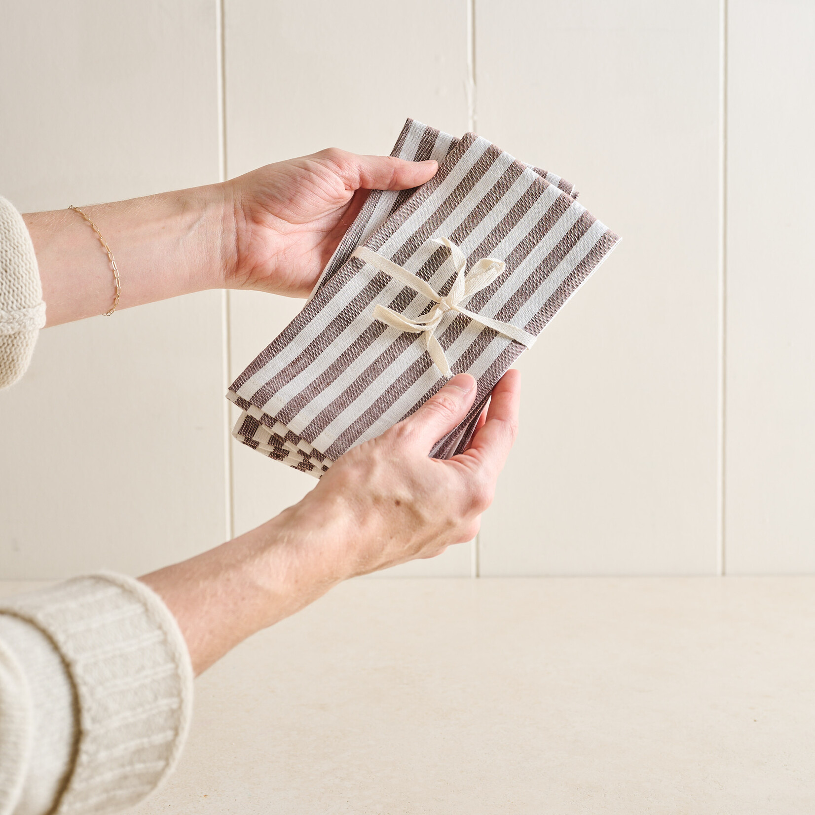 Striped Linen Napkin Set (2 qty)