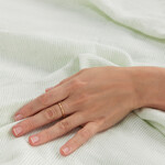 Linen Fitted Sheet - fern stripe