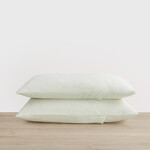 Linen Pillowcase Set - fern stripe