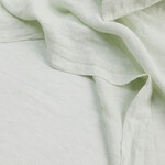 Linen Flat Sheet - fern stripe