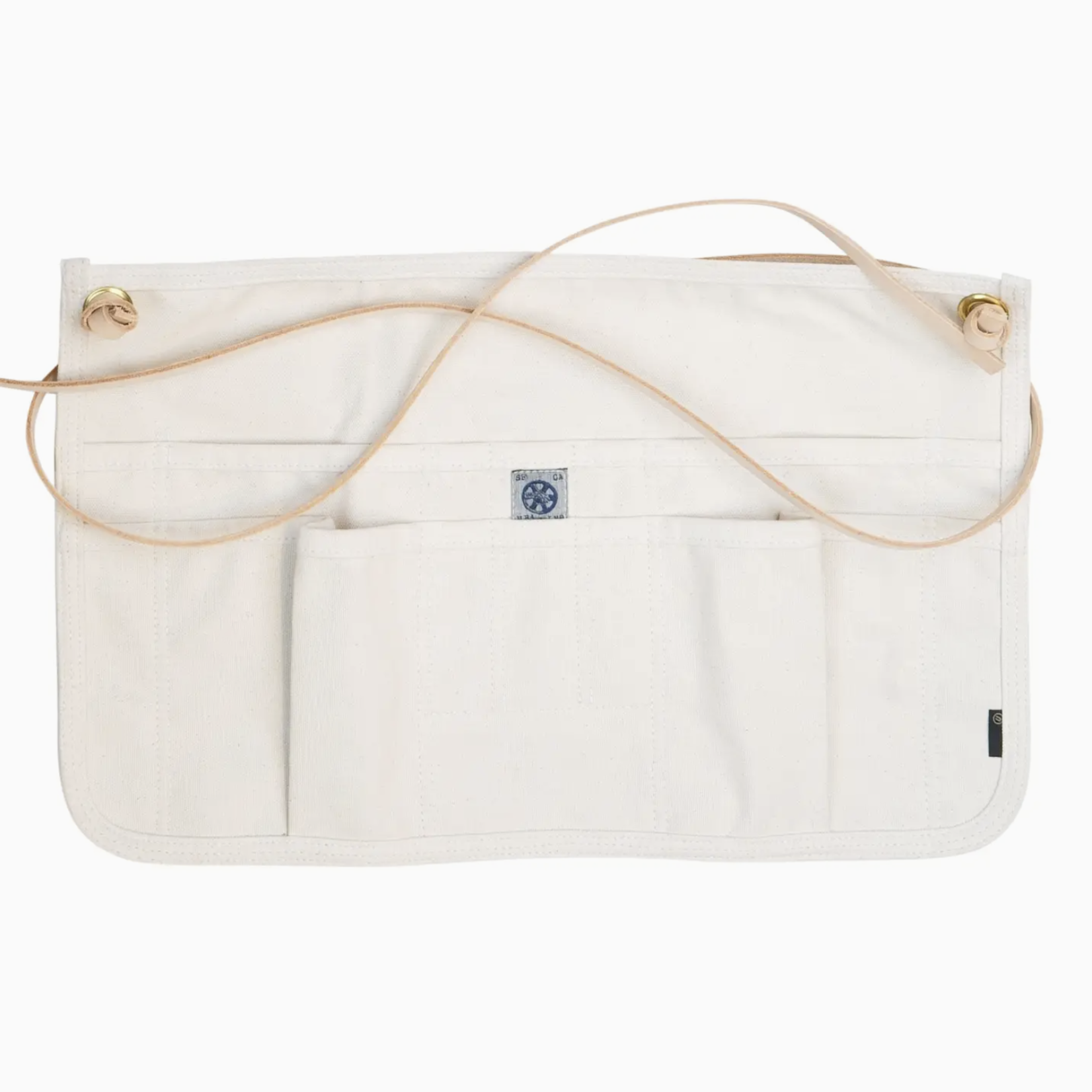 The Canvas Work Apron with leather straps