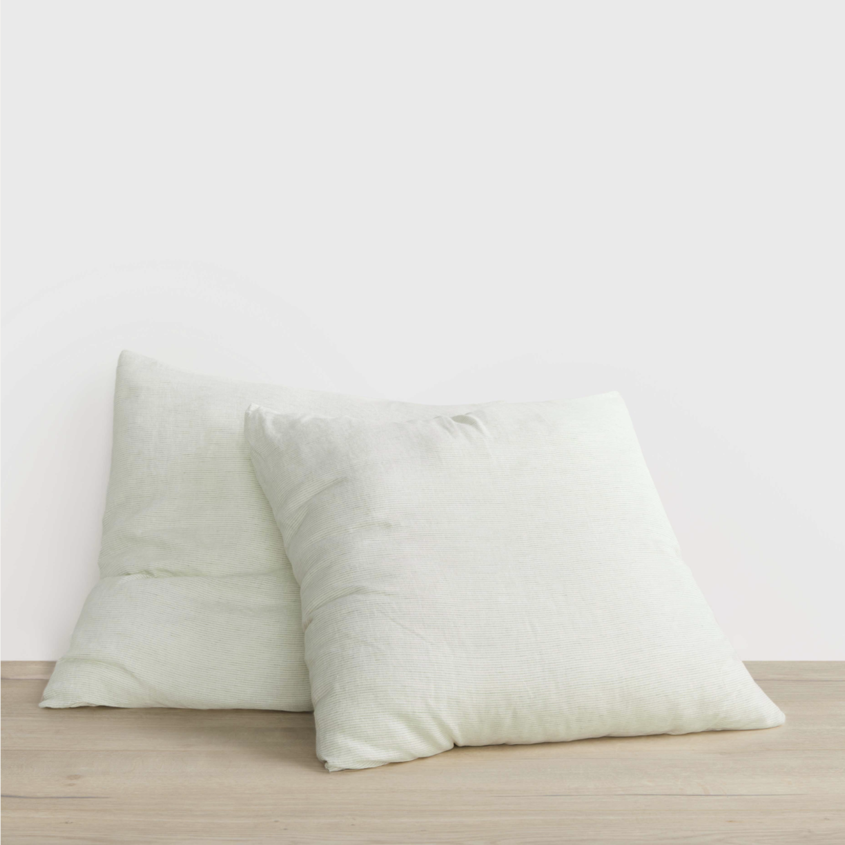 Linen Euro Pillow Cover - fern stripe