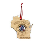 Pabst PBR Wisconsin Wood Ornament