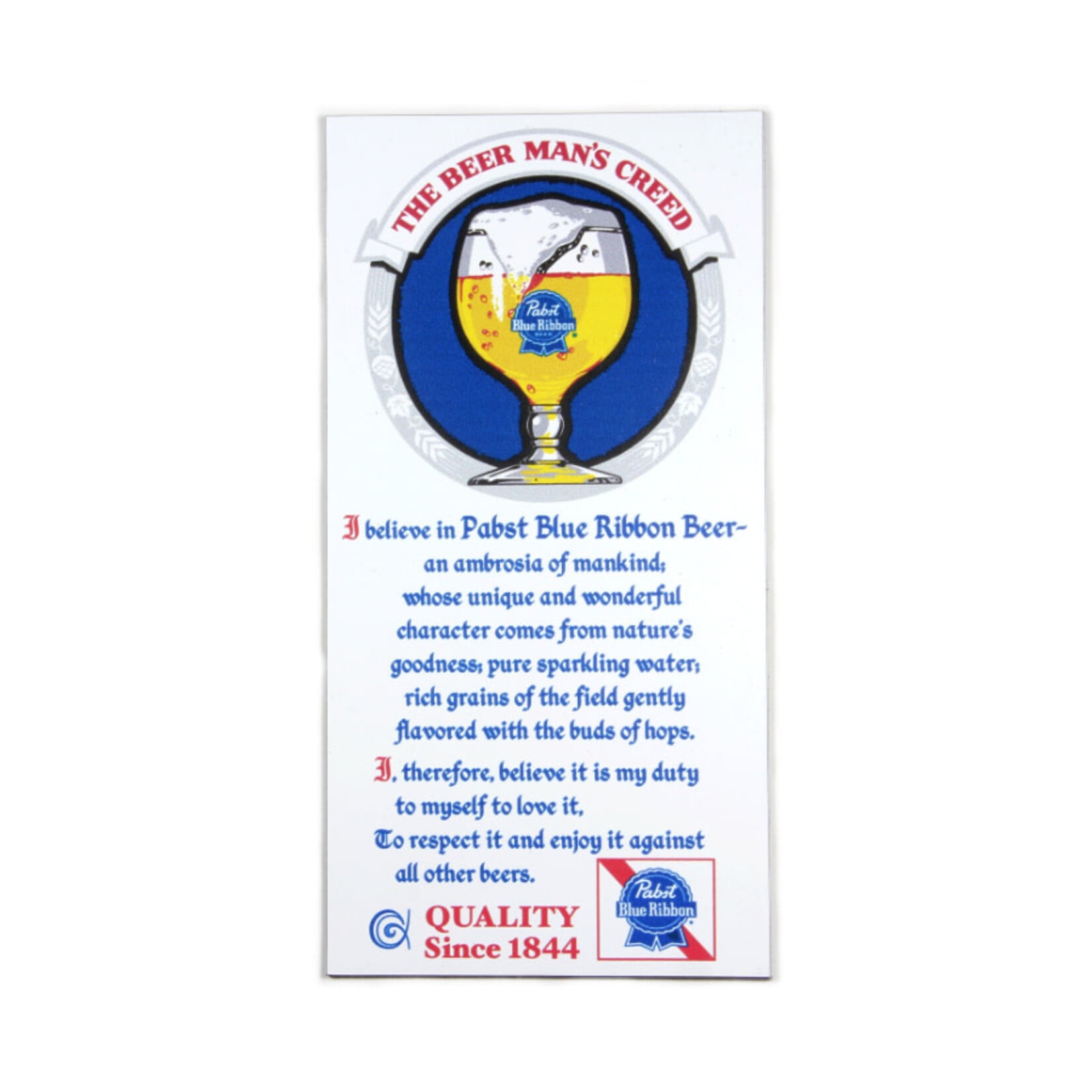 Pabst Pabst Beer Man's Creed Magnet