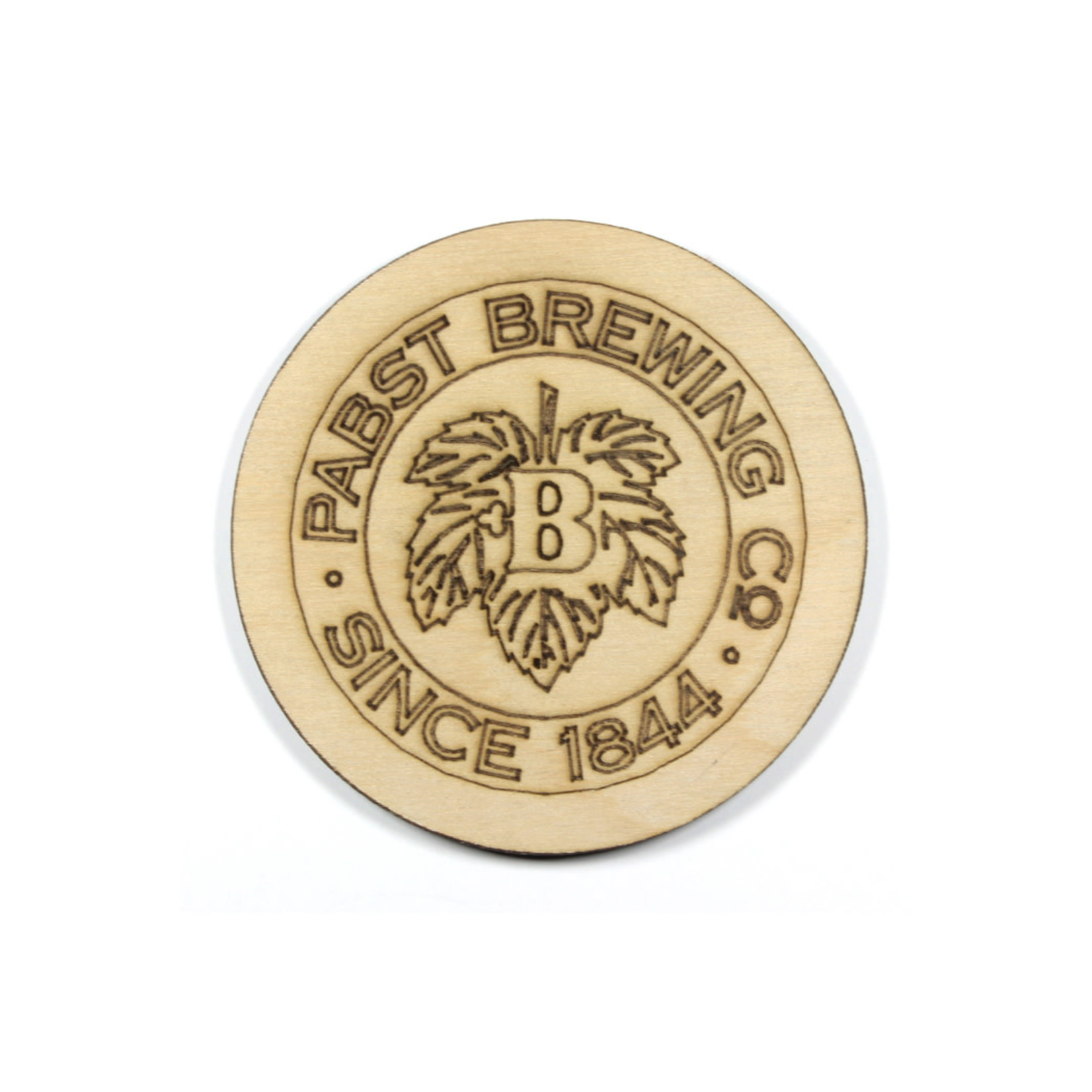 Pabst Pabst Wooden Coaster - Corporate Logo