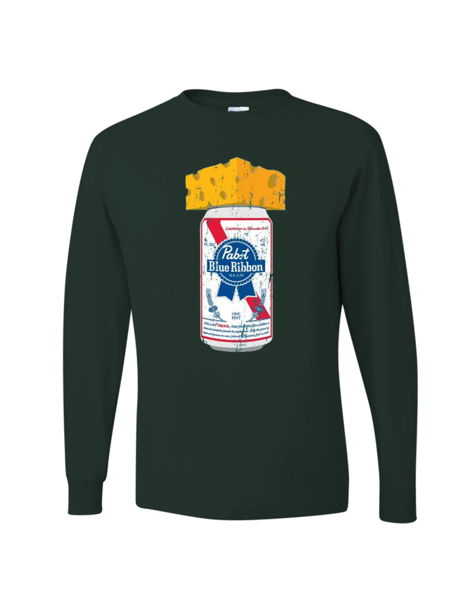 Pabst Cheesehead Long Sleeve Tee - Best Pabst Shop