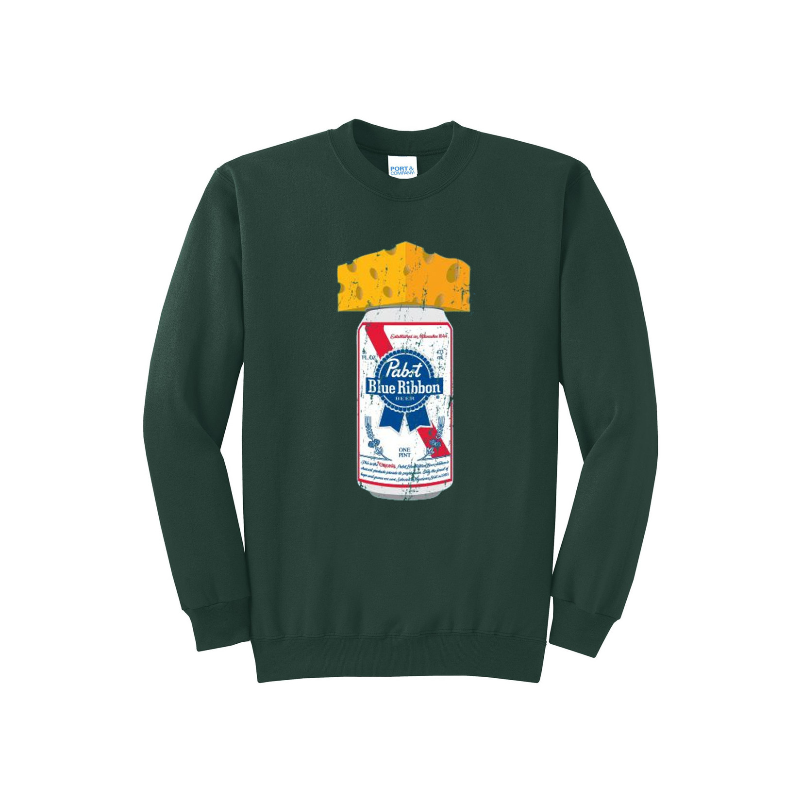 Pabst Cheesehead Crew Neck - Best Pabst Shop