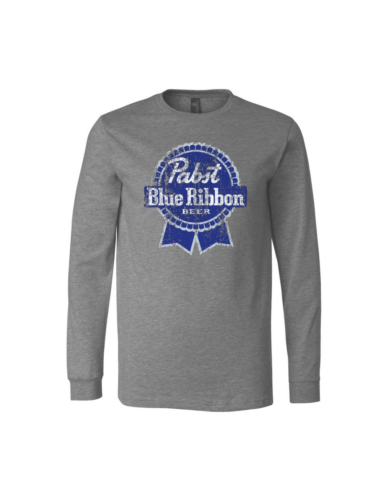 Pabst Distressed Ribbon Long Sleeve Tee - Best Pabst Shop