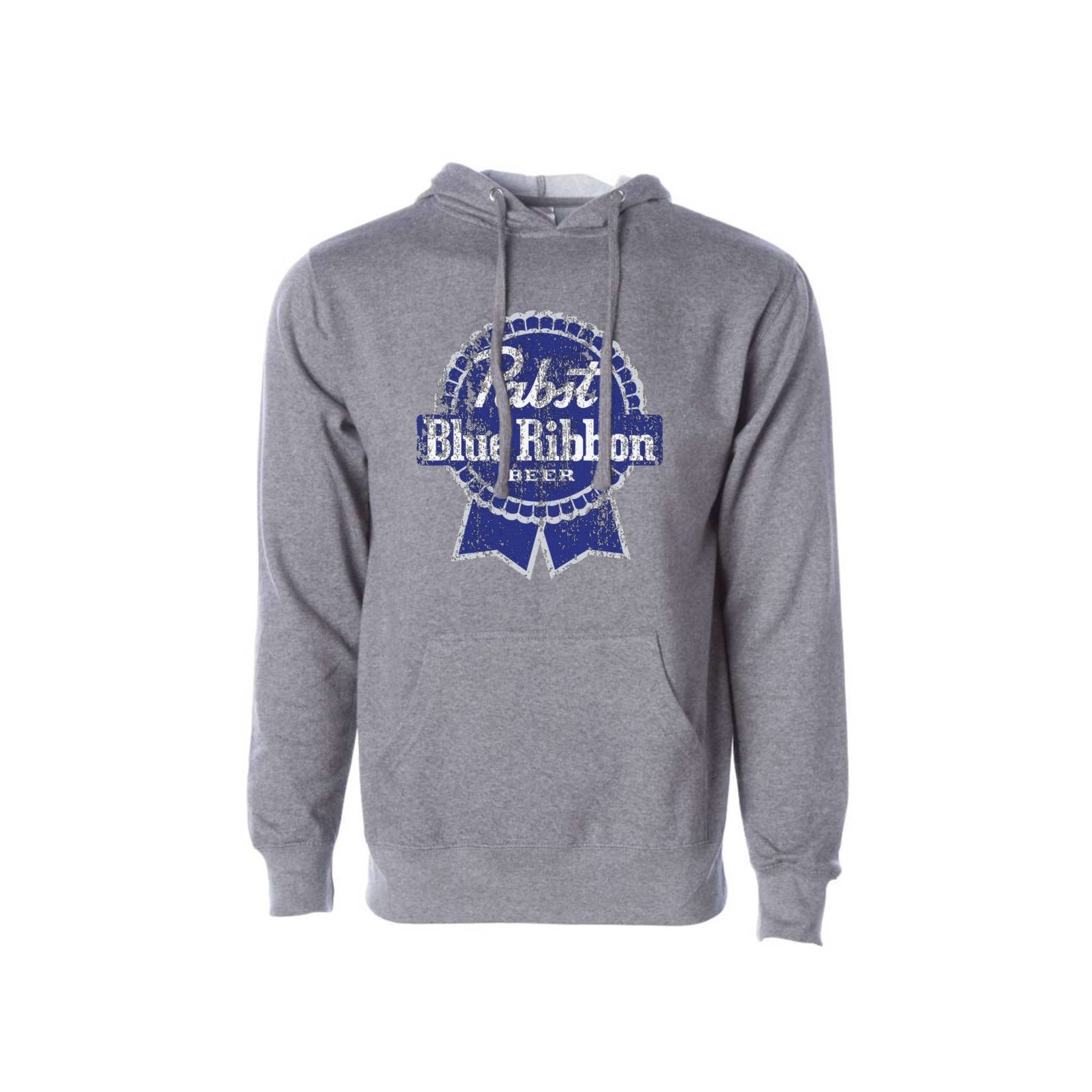 Pabst Pabst Grey Distressed Ribbon Hoodie