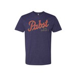 Pabst Pabst Vintage Script Heather Navy Tee