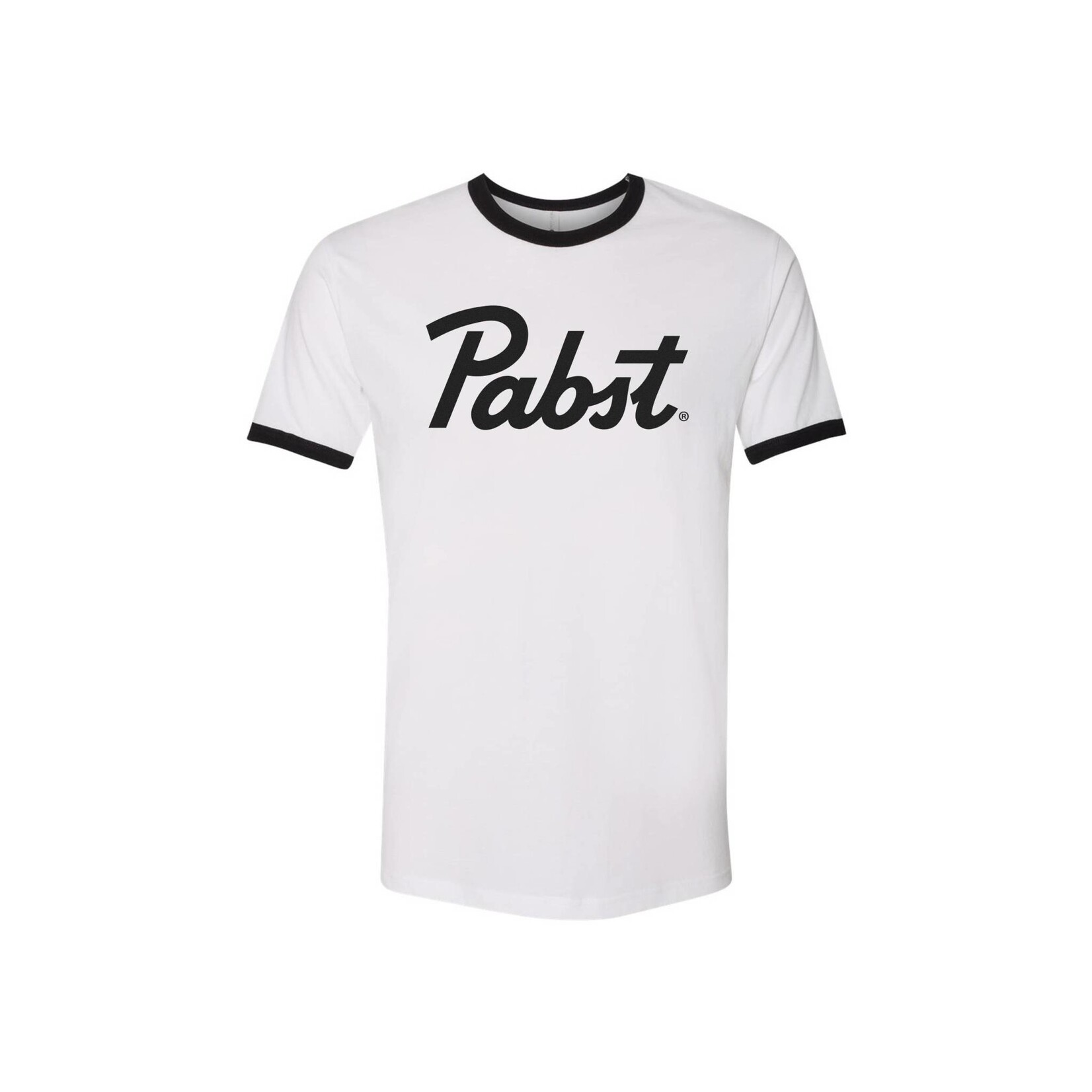 Pabst Pabst Script White/Black Ringer Tee