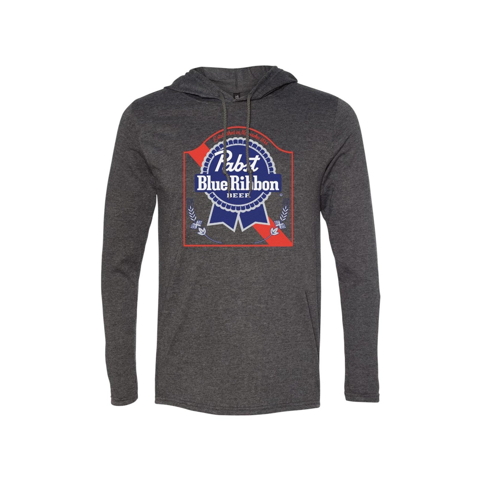 Pabst Pabst Arch Charcoal Hooded Long Sleeve Tee