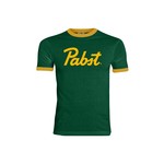 Pabst Pabst Script Green/Gold Ringer Tee