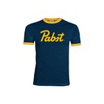 Pabst Pabst Script Navy/Gold Ringer Tee