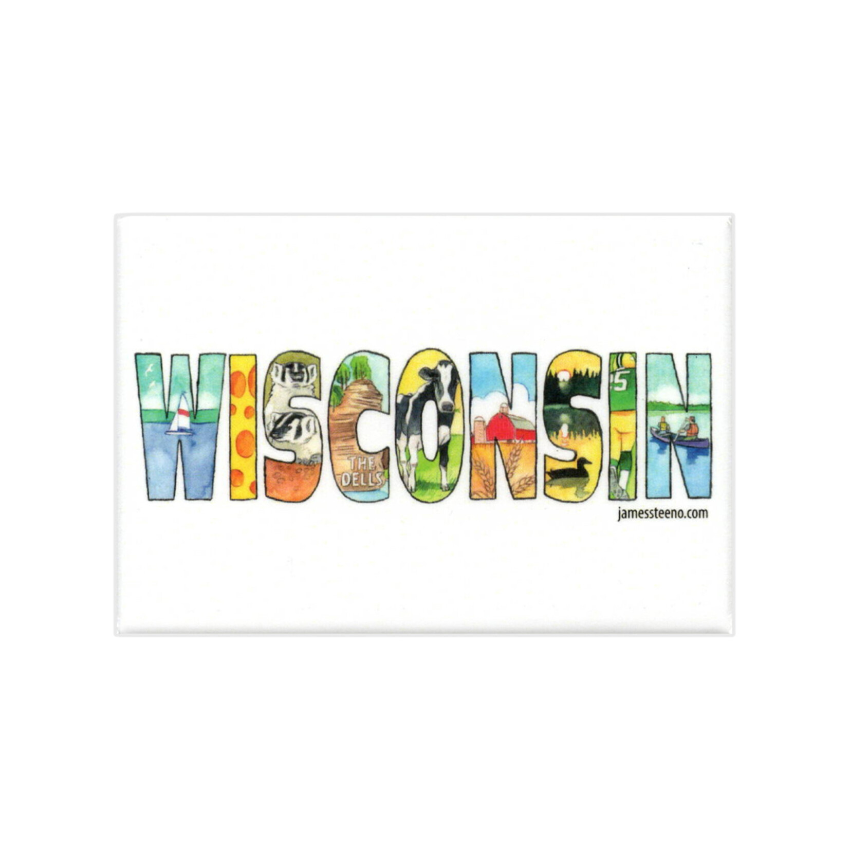 Wisconsin Letters Magnet