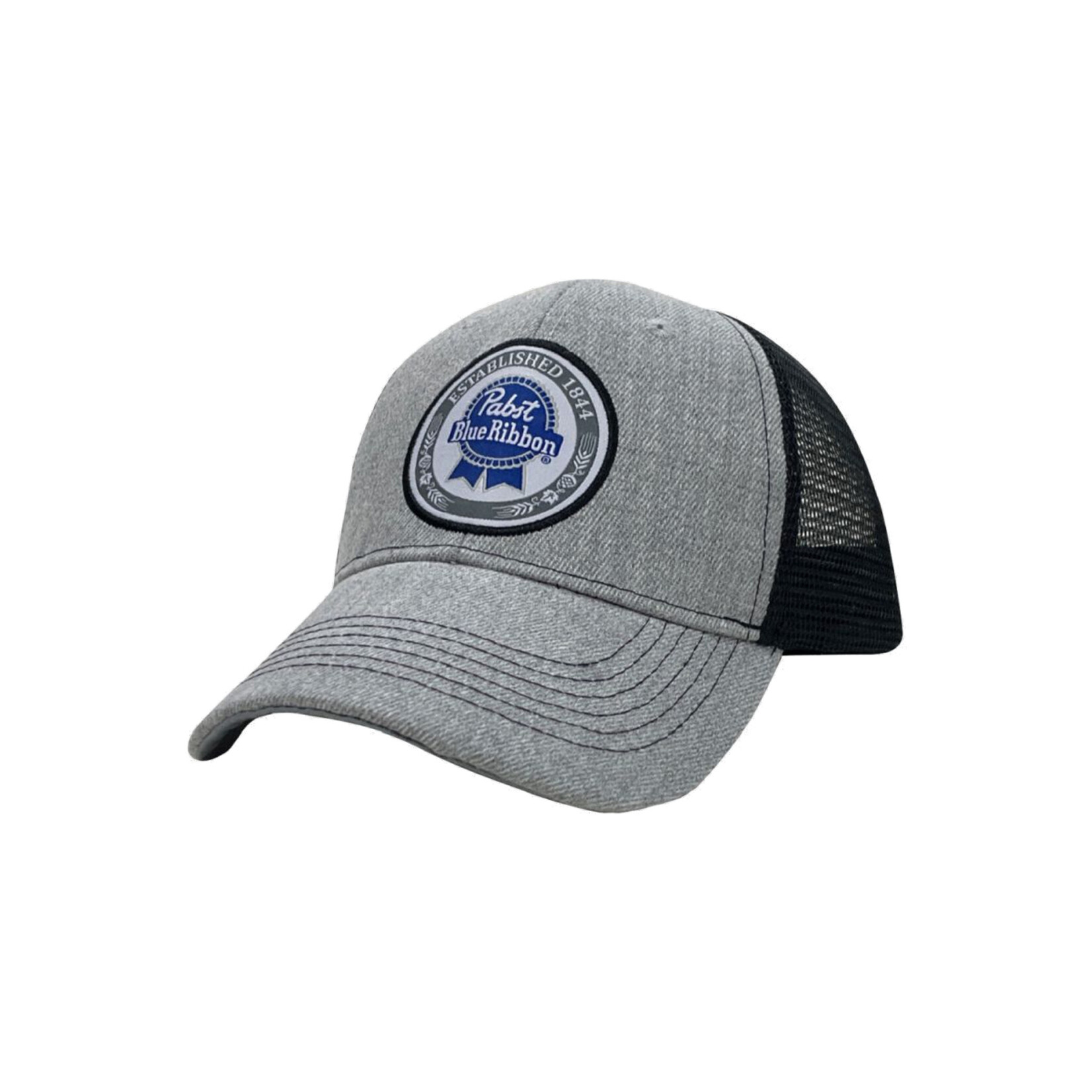 Pabst Pabst Silver Round Patch Mesh Trucker