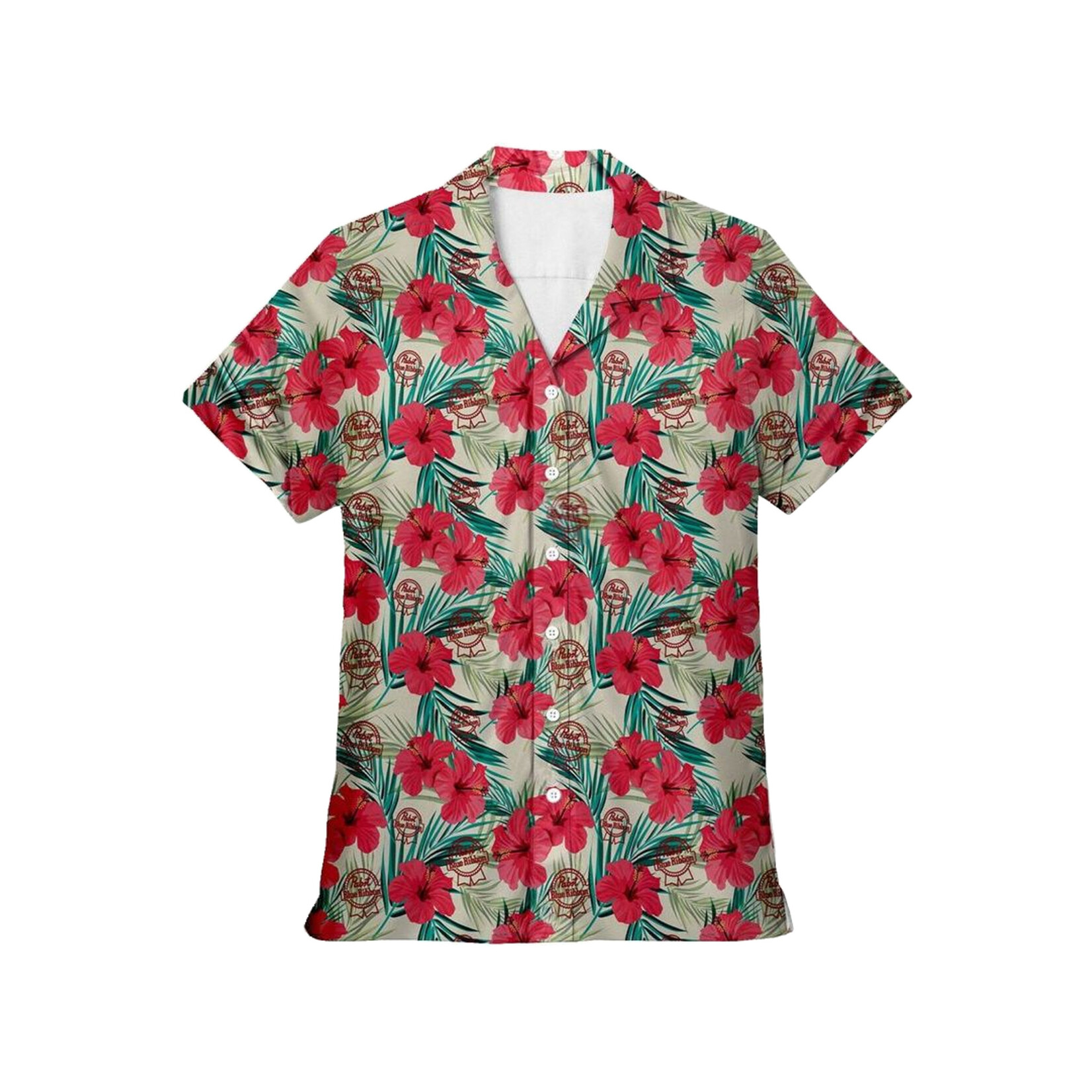 Pabst PBR HAWAIIAN LADIES SHIRT
