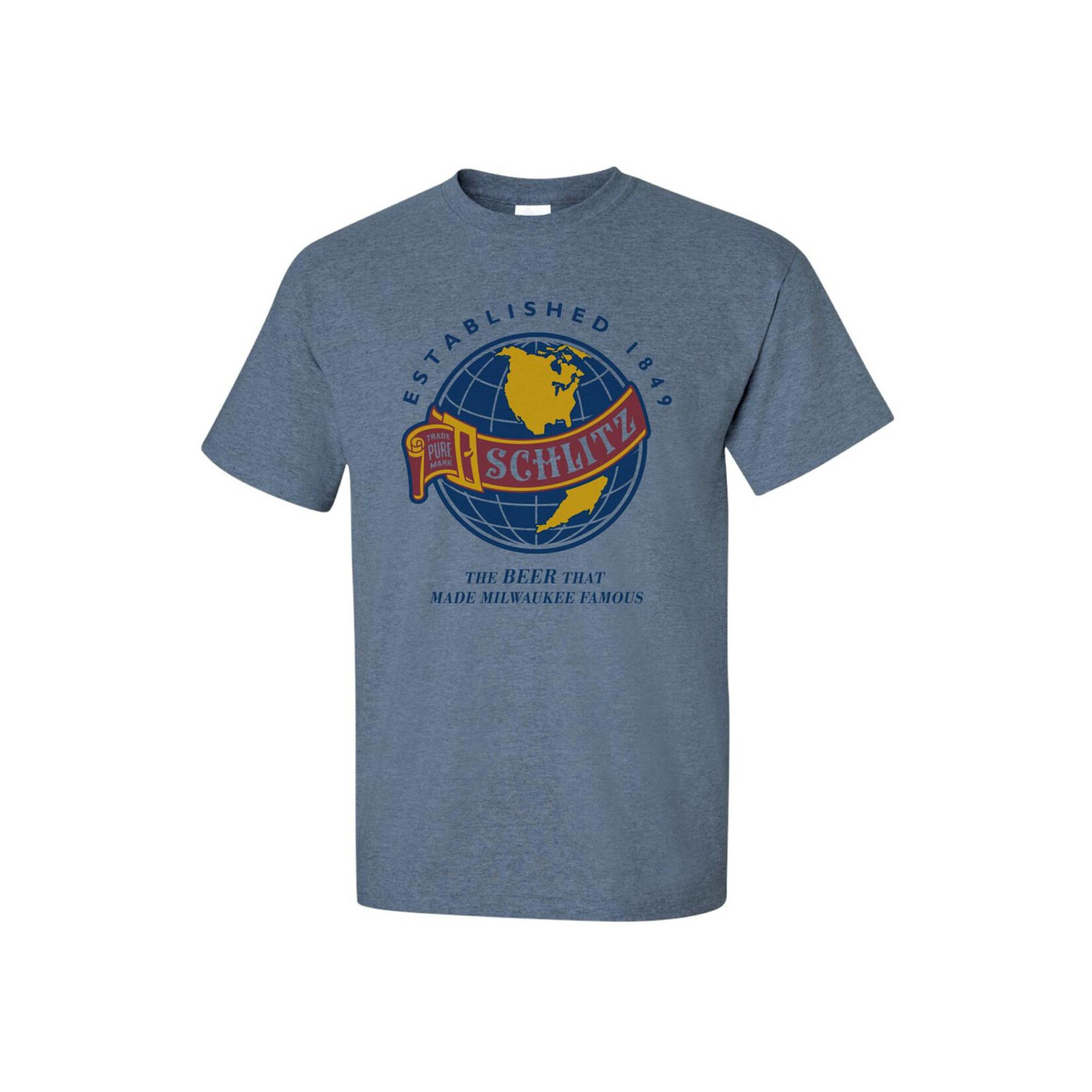 Schlitz Schlitz Globe Blue Tee