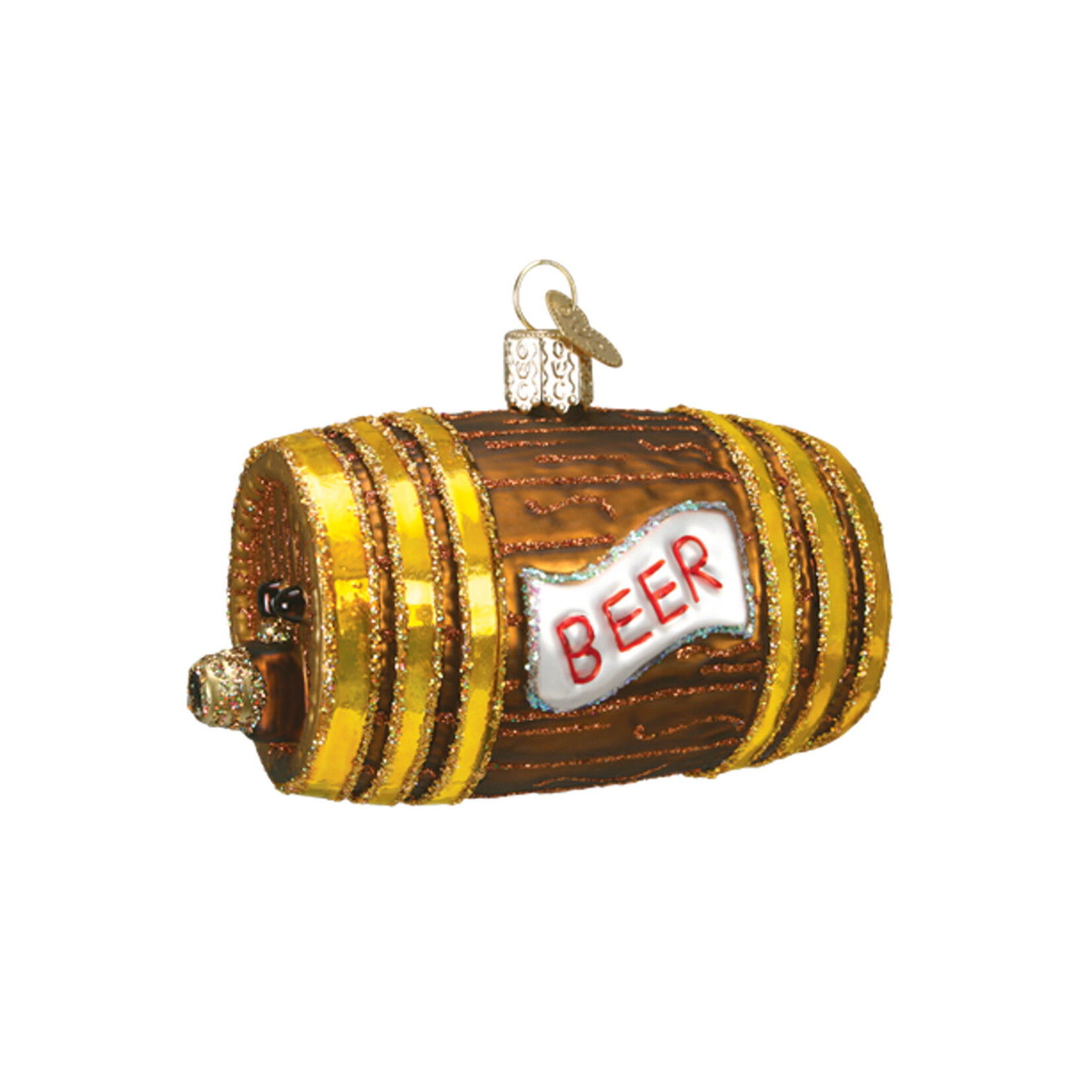 Wood Beer Keg Ornament