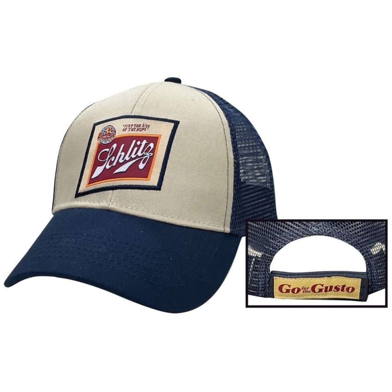 Schlitz Schlitz Rhomboid Navy Trucker Hat