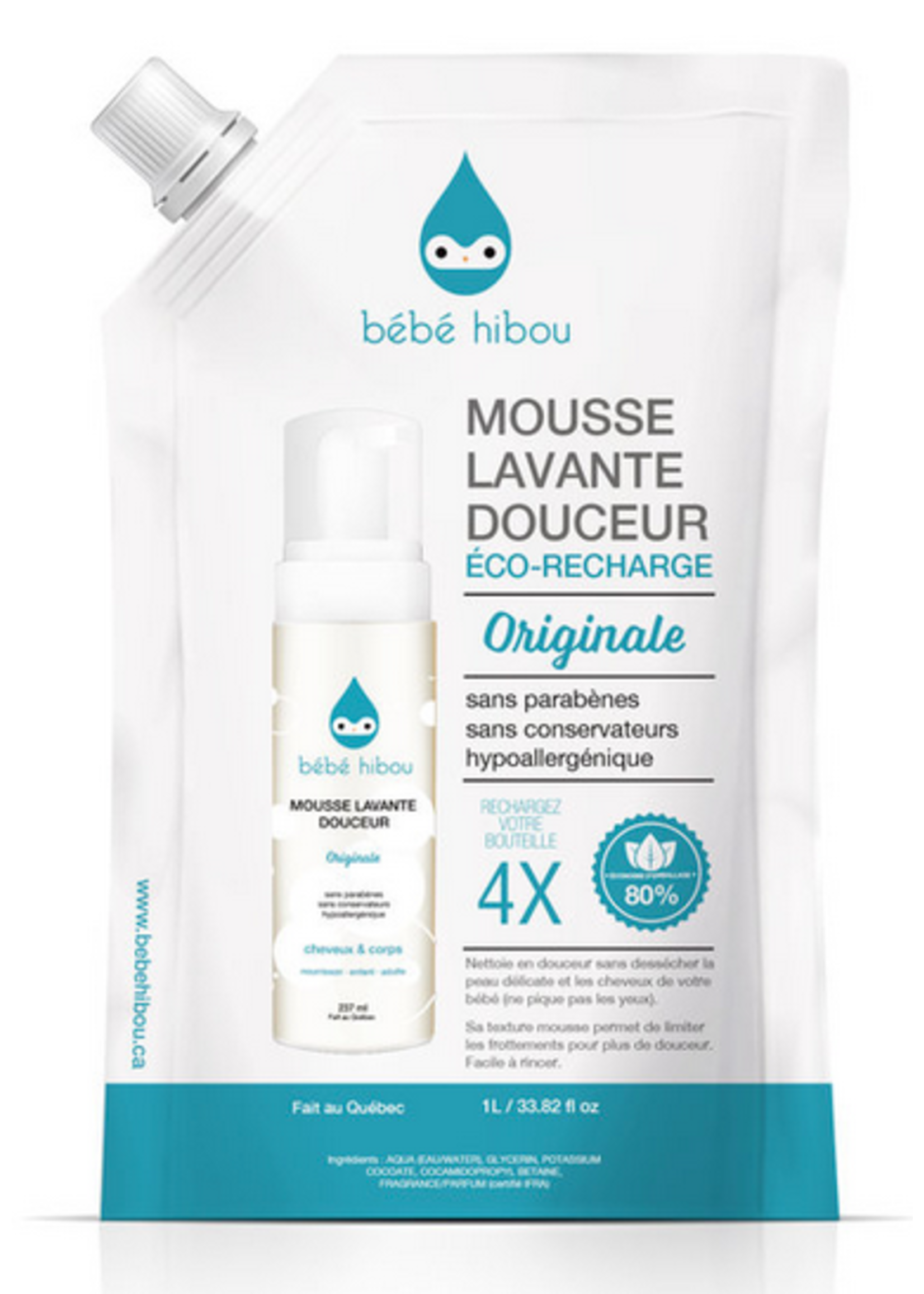 Bébé Hibou Savon mousse corps et cheveux originale