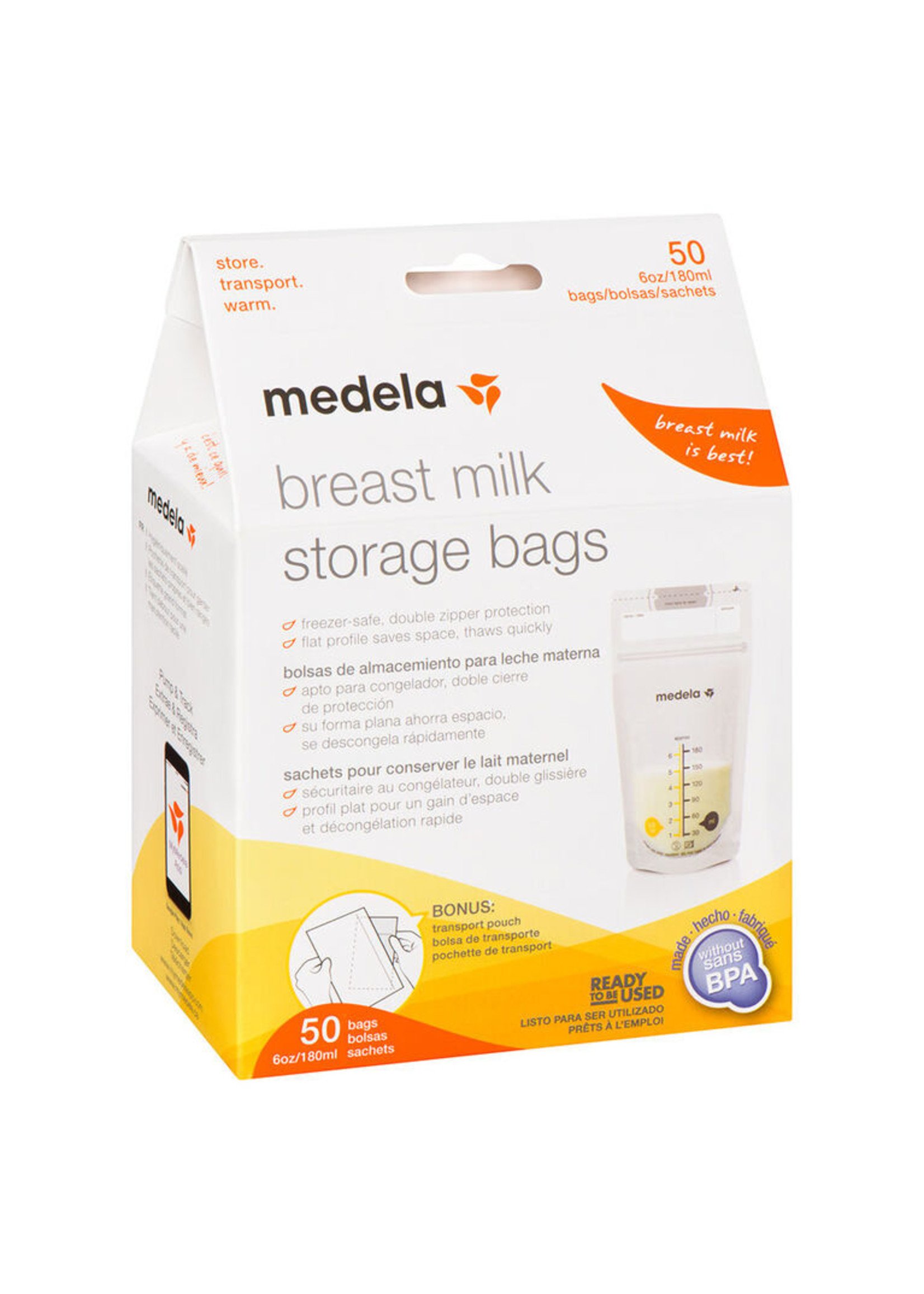 Medela Sachets de Conservation pour Lait Maternel - 180 ml x 25