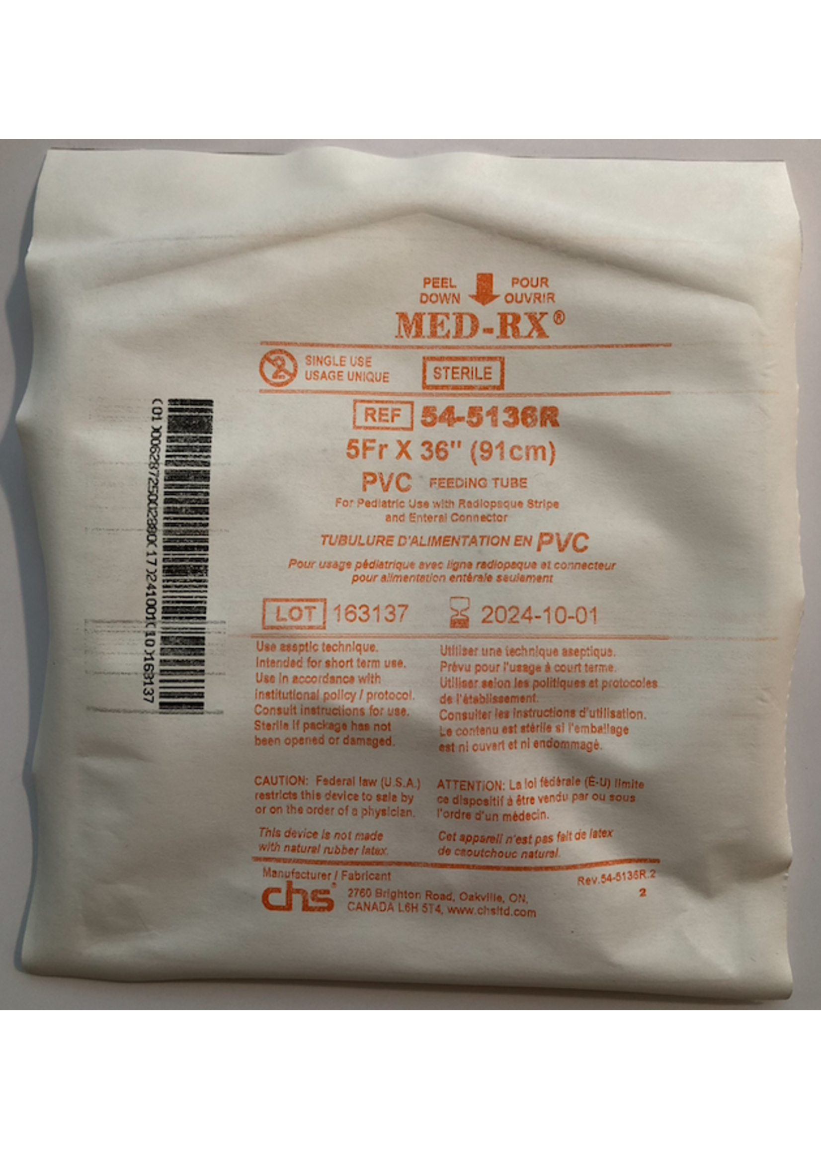 Med-Rx Feeding tube 5FR x 36