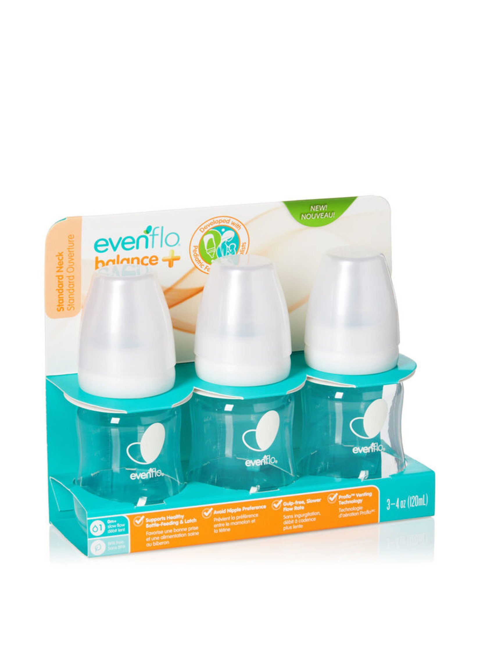 Evenflo Balance + Baby 3-pack Bottles