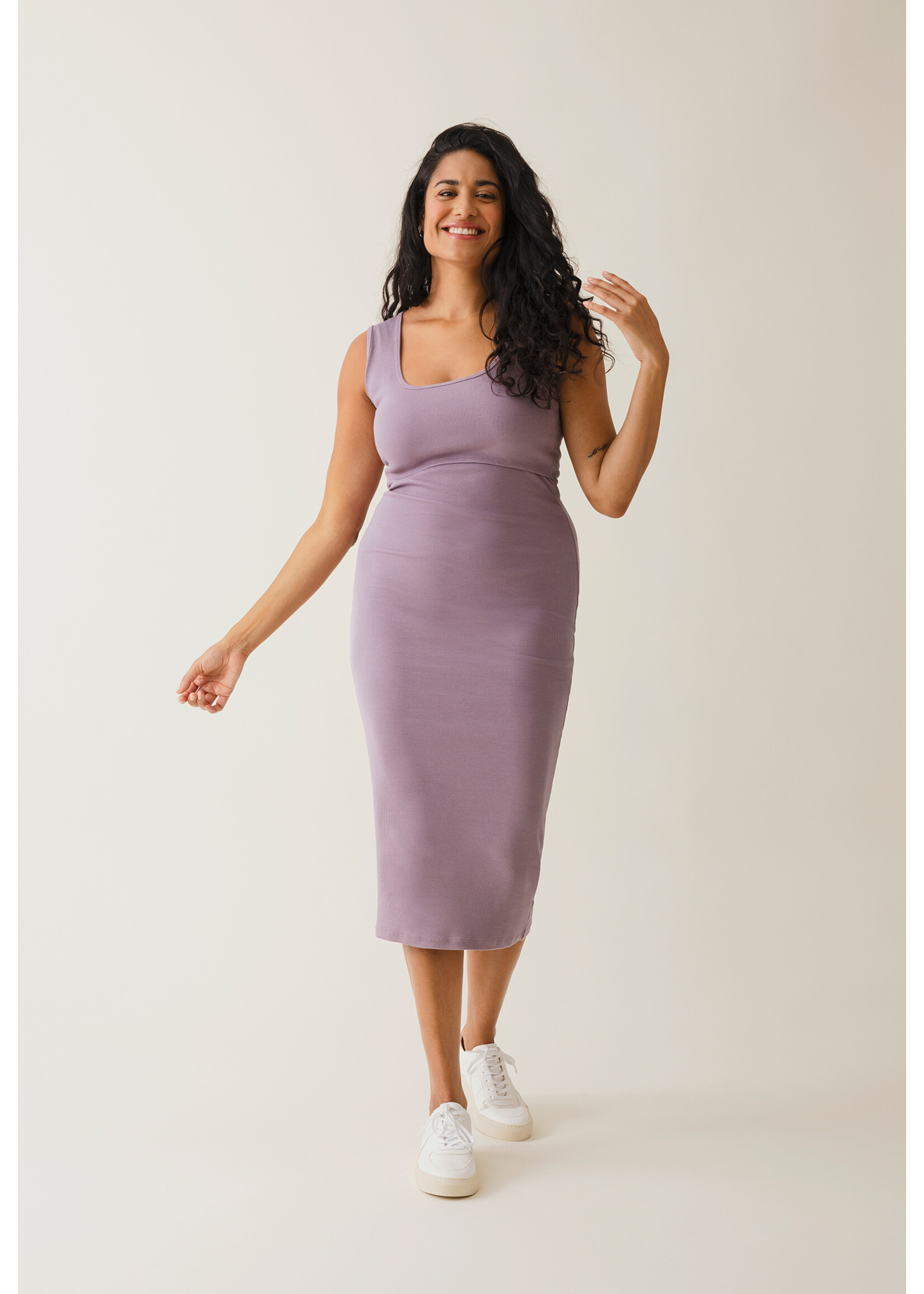 Boob Design Ribbed maternity tank dress with nursing access - Breastfeeding  Boutique