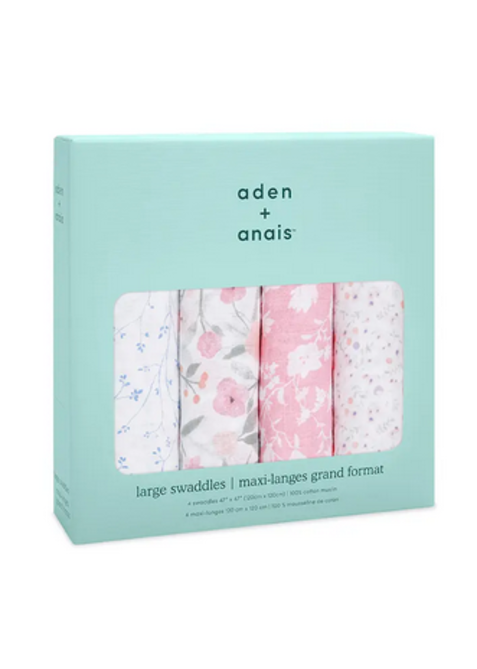 Aden + Anais muslin swaddles Ma Fleur 4pk
