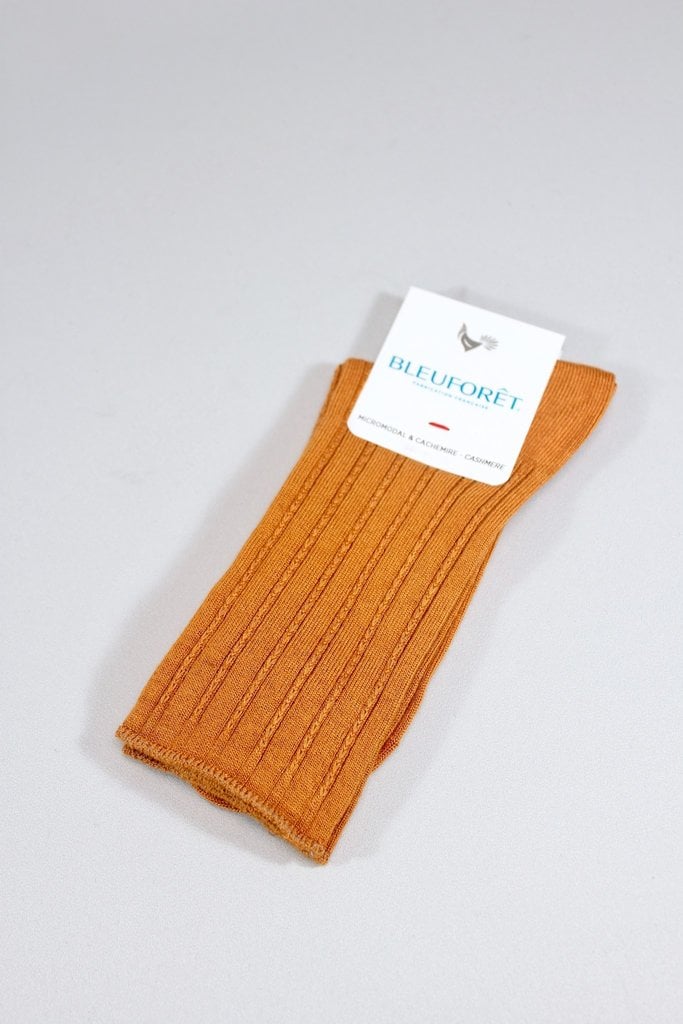Bleuforet Hemstitched Micro-Modal Cashmere Socks