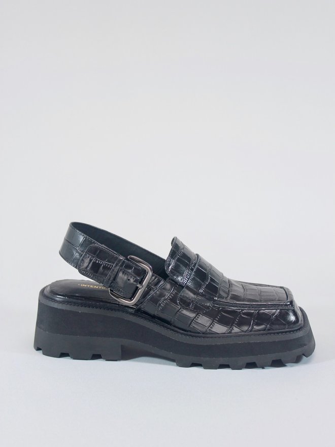 intentionally blank leather speed platform boots