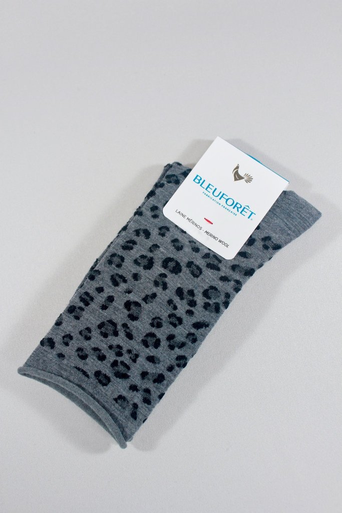 Bleuforet Fine Wool Leopard Socks
