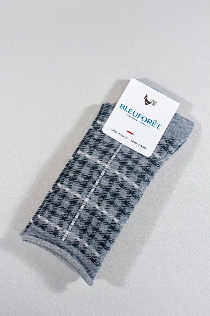 Bleuforet Fine Wool Check Socks