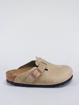 Birkenstock Boston Clog - Taupe Suede - Soft Footbed - Narrow