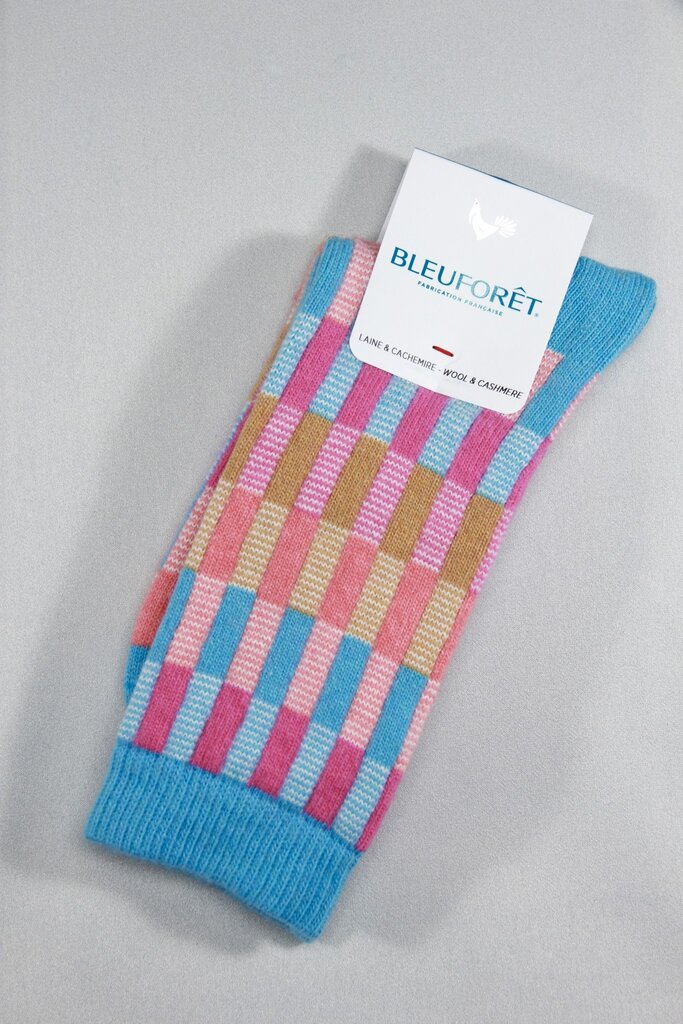 Bleuforet Cashmere Check Pattern Socks