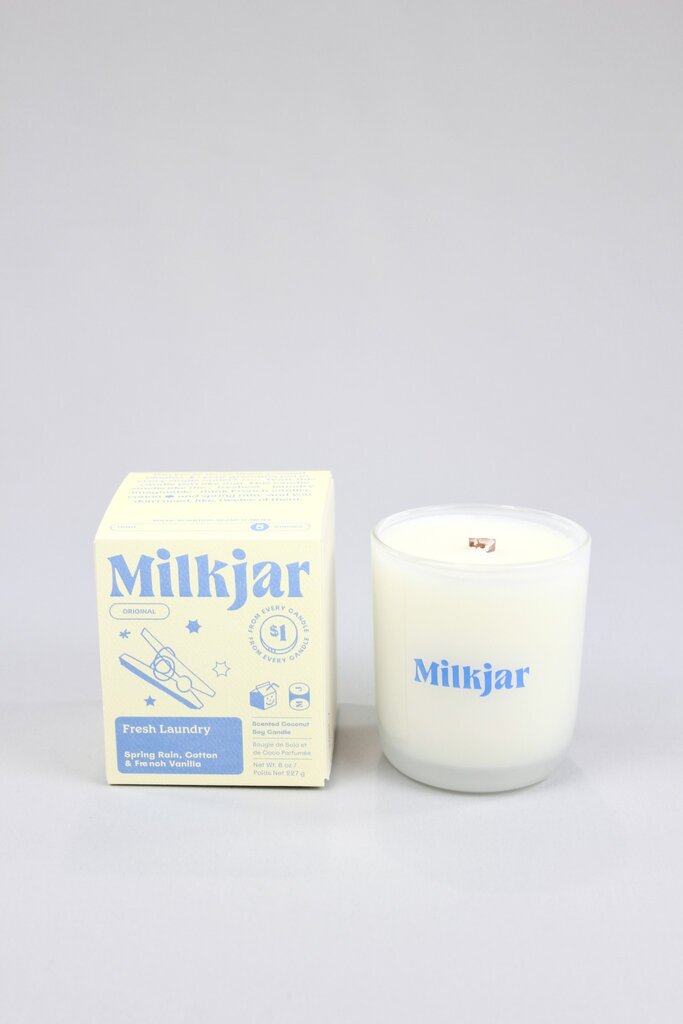 Milk Jar Candle Co. Fresh Laundry Candle
