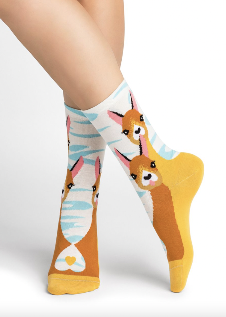 Bleuforet Llamas Pattern Socks