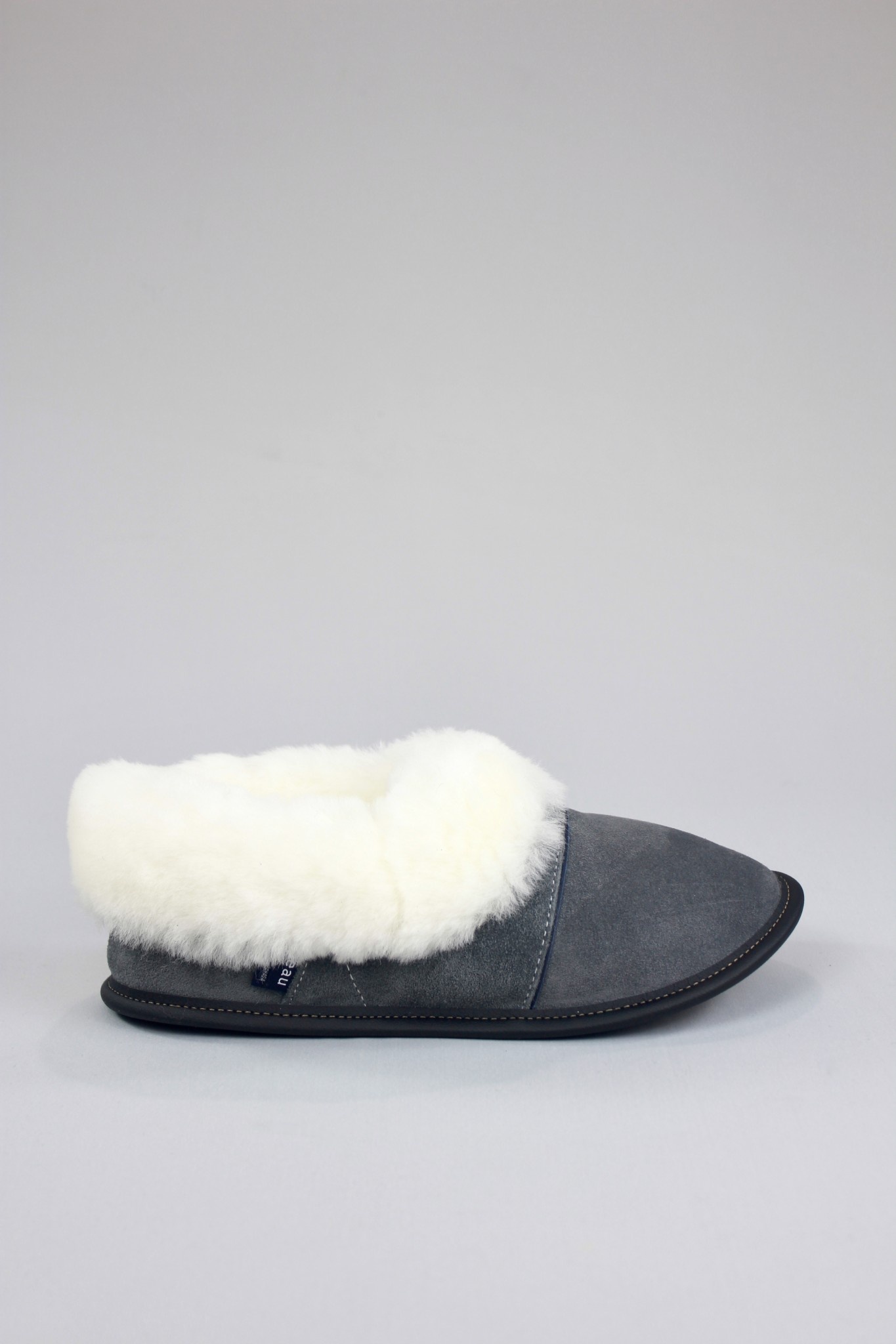 Grey sheepskin slippers womens hot sale