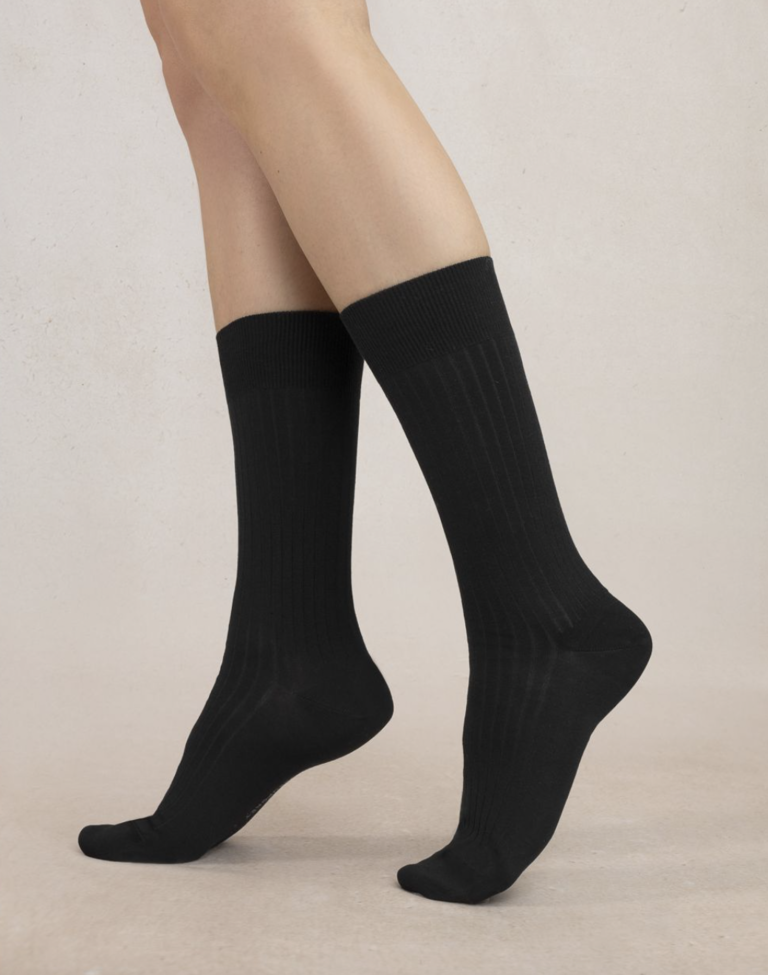 Bleuforet Ribbed Cotton Calf Sock